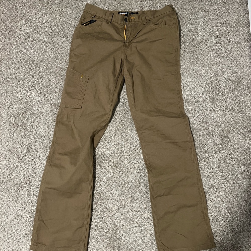 Ariat Rebar M7 Slim Straight Leg Pants in Brown